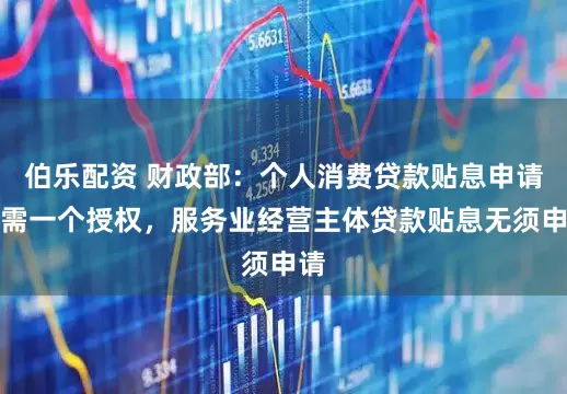 伯乐配资 财政部：个人消费贷款贴息申请只需一个授权，服务业经营主体贷款贴息无须申请