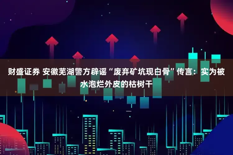 财盛证券 安徽芜湖警方辟谣“废弃矿坑现白骨”传言：实为被水泡烂外皮的枯树干